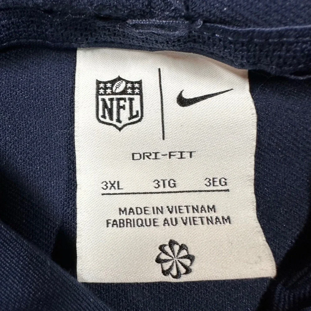 Nike Dallas Cowboys Dri-FIT Hoodie Mens 3XL Navy Blue Training Top 02FC-41S NFL